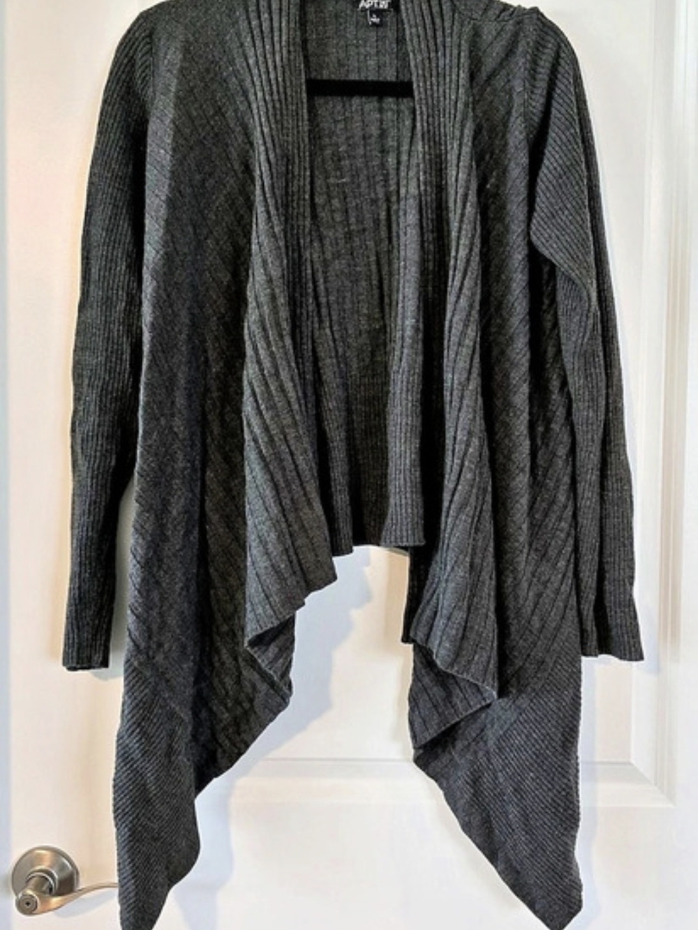 APT.9 Draped Cardigan in Gray